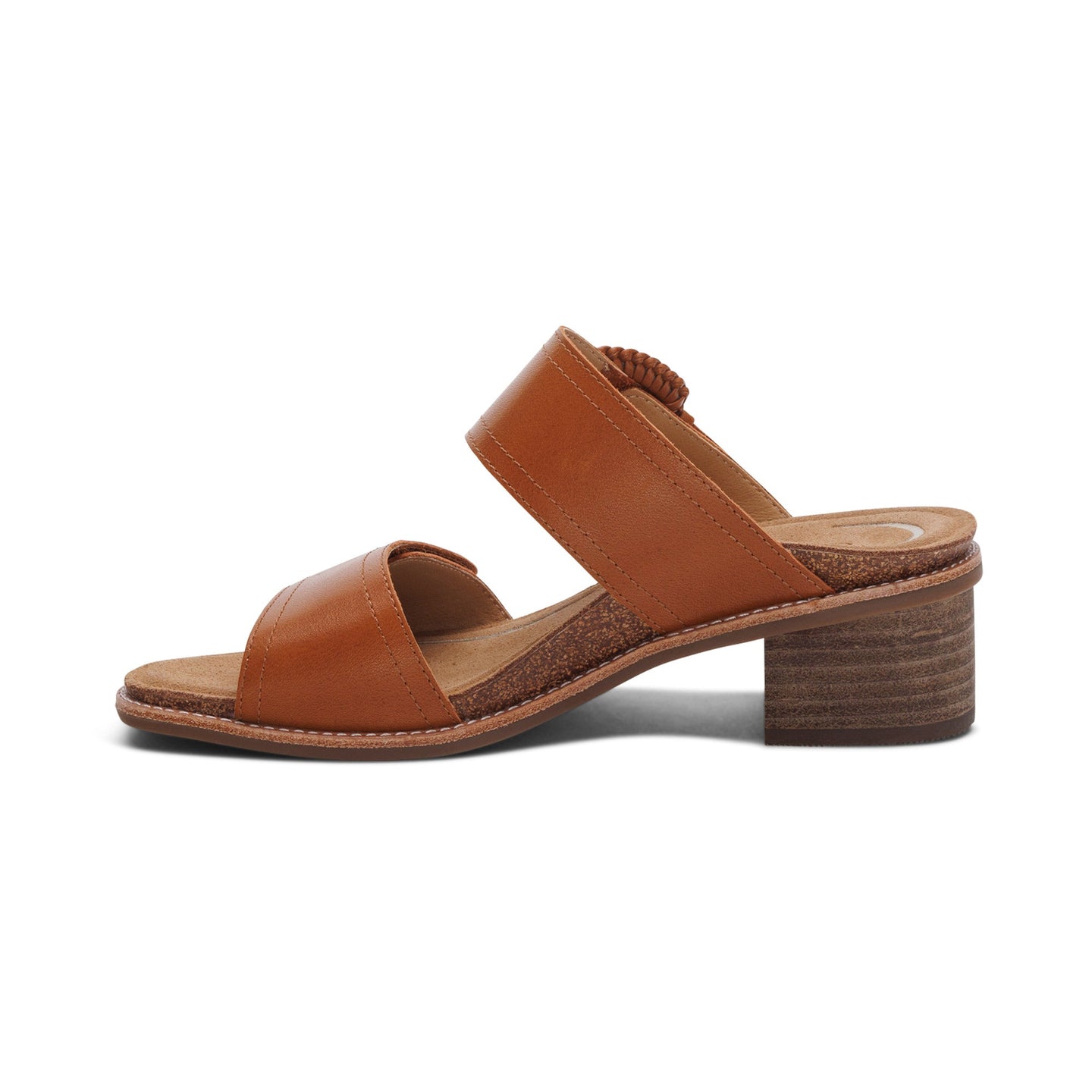 Tatiana Arch Support Heel Block Wedge Cognac - Aetrex Middle East
